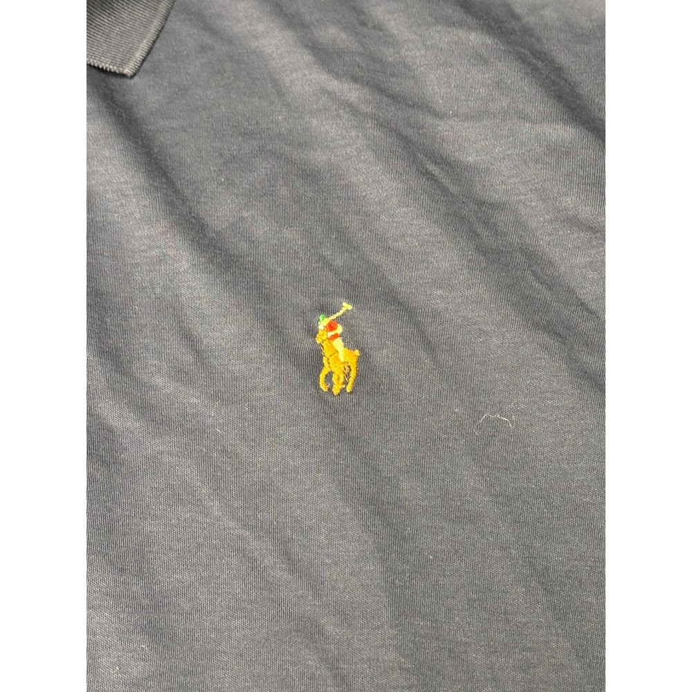 Polo Ralph Lauren Mens 2XB Navy Blue Cotton Short Sleeve Polo Shirt Pony Logo - Picture 2 of 7